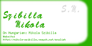 szibilla mikola business card